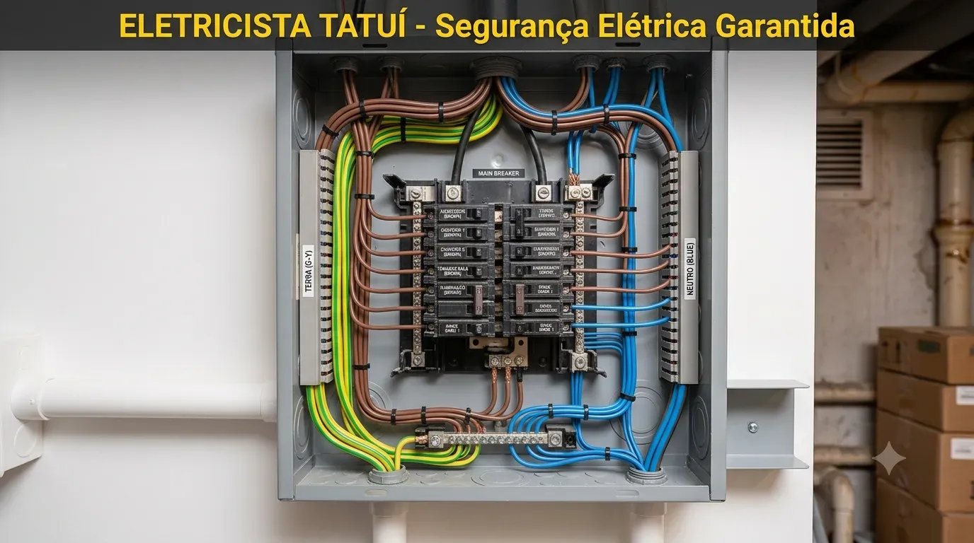 Eletricista Tatuí — painel elétrico organizado