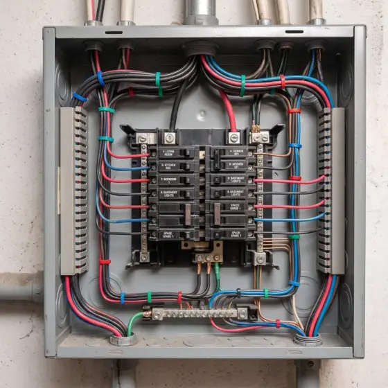 Painel elétrico organizado — seguro